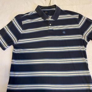Brooks Brothers, Short Sleeve Cotton Striped Polo, Xlg